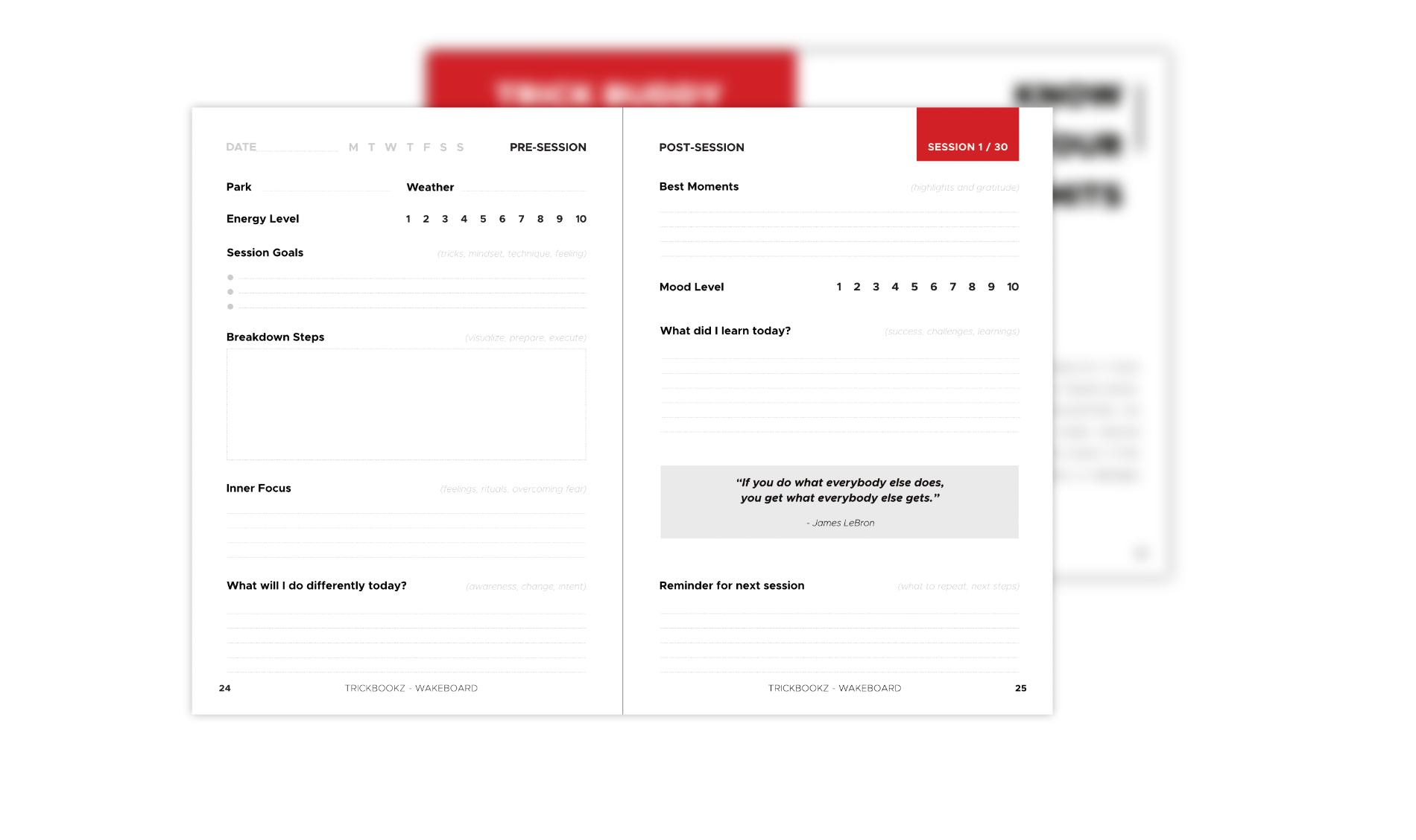 Track your training sessions
